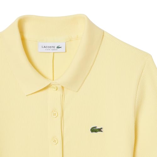 Image of Lacoste Women's Long Ribbed Cotton Polo Dress