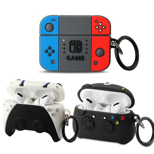 Image of Gedicht for Airpods Pro 2nd Generation Case, Funny 3D Cartoon Game Controller Design Silicone Soft Cases with Keychain