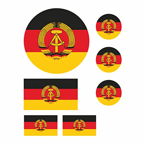 BIKE-label Länderflagge Aufkleber 2D DDR für Auto Motorrad Tür Camper Sticker X400012VA