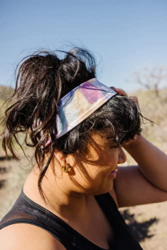 Maven Thread Women's 2" Wide No-Slip, Sweat-Wicking Headband For Exercise And Yoga, 2-Pack, Colorful Brushstroke And Green Solid (Serenity) #TOP1