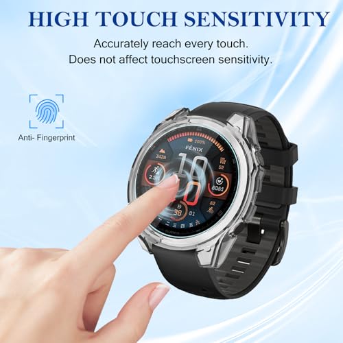 4Pack Watch Screen Protector 1 Pack Soft Case for Garmin Fenix 8/8 Pro 47mm by riwoauoo - Used condition - Image 4
