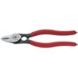 Klein Tools 1104 BX Cable Cutter and All-Purpose Shears, Made in USA, BX Cable, Sheet Metal, Steel Strapping, Bundling Wire, with Stripping Notch