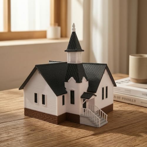 Iglesia Escala 1:64 maqueta de iglesia en miniatura compacta de alta fidelidad para coleccionistas 7