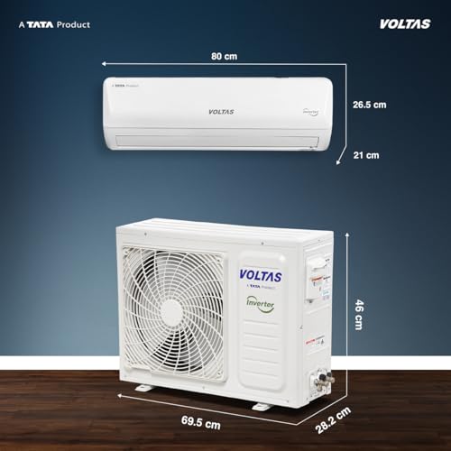 Image of Voltas 1 ton 3 Star Split AC|Auto Clean|Sleep mode (123INV VECTRA EMERALD)