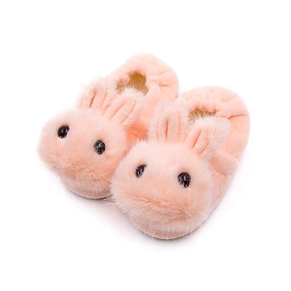 Toddler Girls Fuzzy Slippers Unicorn Tie Dye Fluffy Sandals Cartoon Cute Warm Cozy Plush Slip on Kids House Slippers