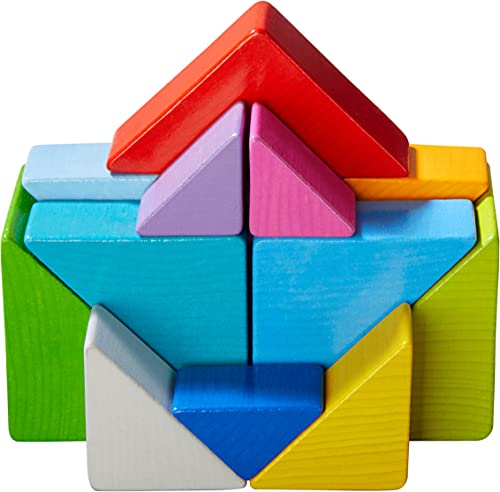 HABA 305778-3D-Legespiel Tangram-Würfel, Legespiel ab 2 Jahren, Made in Germany – Ansicht 3