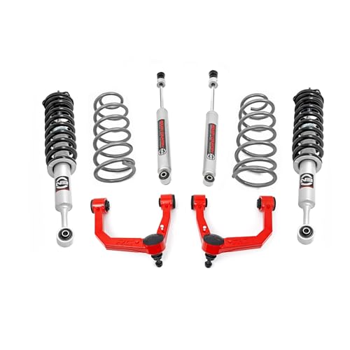 Rough Country 3' Bolt-On Lift Kit w/N3 Struts & N3 Shocks for Toyota 4Runner (2010–2024) – Red Upper Control Arms, Increased Clearance & Level Stance