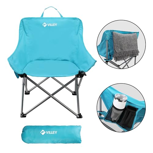 VILLEY Silla de Camping Plegable para Exterior con Bolsa de Transporte miniatura 4