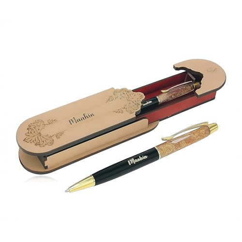 Kajri Gifts Personalized Pen with Name Engraved Wooden Gift Box B...