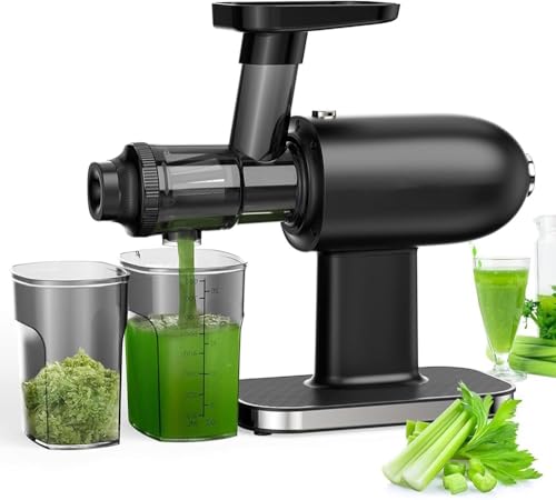 Slow masticating juicer with Reverse Function, Vegetable and Fruit Cold Press juicer for Wheatgrass, Fruits and Vegetables，M