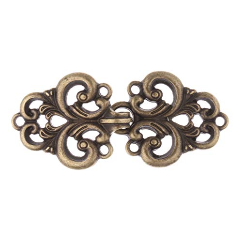 5Pairs Buttons Chinese Knot Buttons Cardigan Clip Vintage Cape Cloak Clasp Fasteners Sewing Hooks Button Sewn Clothes Cheongsam Dress Beautiful And Durable (Color : Copper) #TOP3