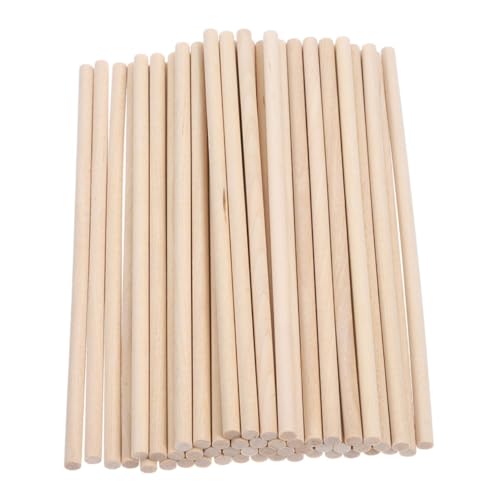 NOLITOY 200 piezas Varillas de Madera Redondas para Manualidades DIY Palos Lisos sin Terminar para Bricolaje de Flores y Proyectos Creativos