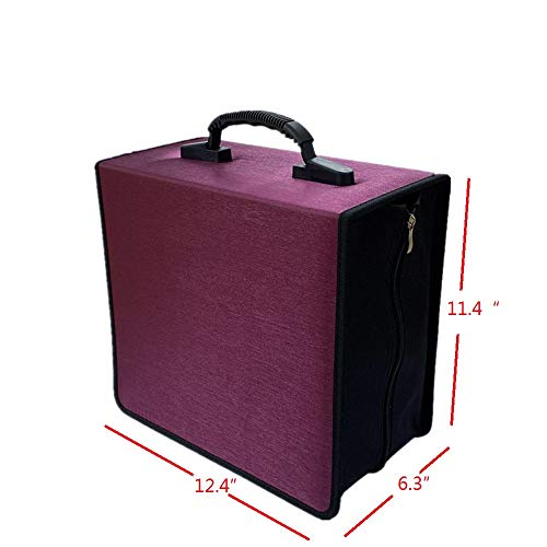 Penlonda Cd/Dvd Case Holder Organizer Wallet Sleeves Booklet Binder,Storage 400 Capacity Disc(Rose) #TOP1