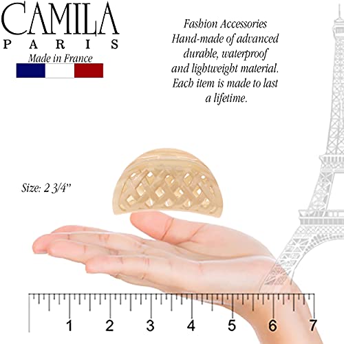 Camila Paris CP3204 Pinza de Pelo Francesa para Mujeres con Cabello Voluminoso y Grueso, 2.75 pulgadas, Durable y Estilizada miniatura 3