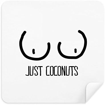 Just Coconuts Funny Drawing Glasses Cloth Screen Cleaner Suede Fabric 2 Pack image 2