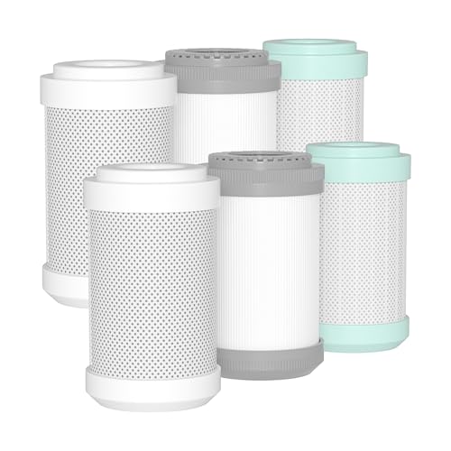 GLACIER FRESH Replacement Cartridges for RV Water Filter System, 3-Stage Filter Cartridges*2, 0.2 μm High Flow Filter, Sediment “Longevity” by GLACIER FRESH, and Granular Activated Carbon “Tasty”…