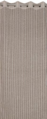 Image of Exporthub Sheer Linen Cotton Curtains for Window 5 Feet Set of 2, Brown - Light Filtering Breathable Fabric Drapes for Living Room & Bedroom (EHSPR053 54)