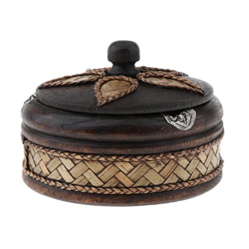 Regalo de negocios tailandés en madera: decoración artesanal pequeña con tapa para despachos 8