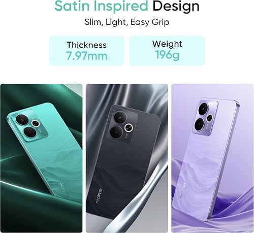 Image of realme 14T 5G (Surf Green, 8GB RAM, 128GB Storage) | 6.67 inch 120Hz AMOLED FHD+ 2100 nits 111% DCI-P3 | 50MP+2MP Rear + 16MP Selfie | 6000mAh | 45W | Dimensity 6300 | IP69 | Android 15, UI6.0