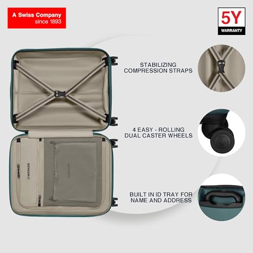 Image of WENGER, Motion, Hardside Suitcase, Swiss Designed, Travel Luggage Bag for Business & Leisure