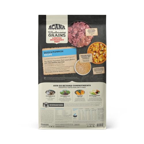 image for ACANA Wholesome Grains Limited Ingredient Diet Dry Dog Food, Duck & Pu