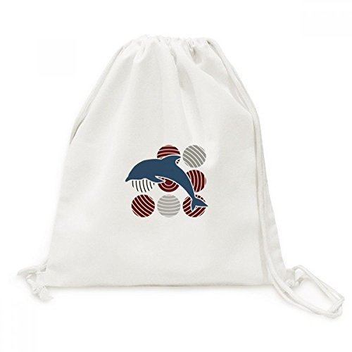 Sac cordon toile dauphin DIYthinker sacoche de voyage et sac de sport léger
