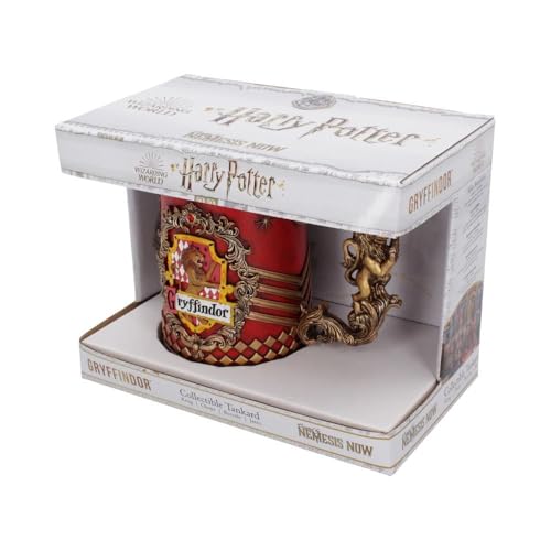 Nemesis Now Harry Potter Gryffindor Hogwarts House Collectible Tankard, 1 Count (Pack of 1), Red Gold, 650 milliliters