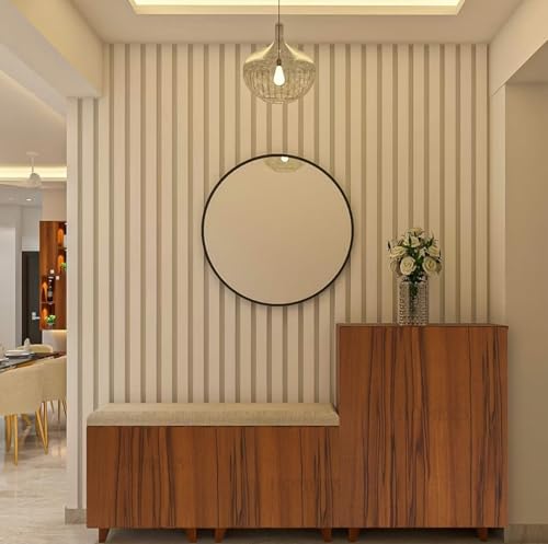 Image of HOME13 Self Adhesive Wood Grain Wallpaper for Furniture Vinyl Sticker Wooden Door Desktop Wall Paper Kitchen Wallpaper (2 feet by 12 feet, Black Brown Wooden)