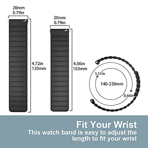 Watch Band, Magnetic Smartwatch Bands, Silicone Strap Quick Release 20Mm Smartwatch Straps For Women Men Watch Strap With Spring Bar For Gear S2 Classic Galaxy Watch Active Fenix 5S Plus S40 S40-Golg #TOP4