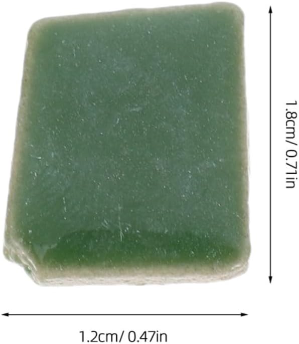 DIY Mosaic Ceramic Pieces Green Irregular Tiles for Craft Projects 400g