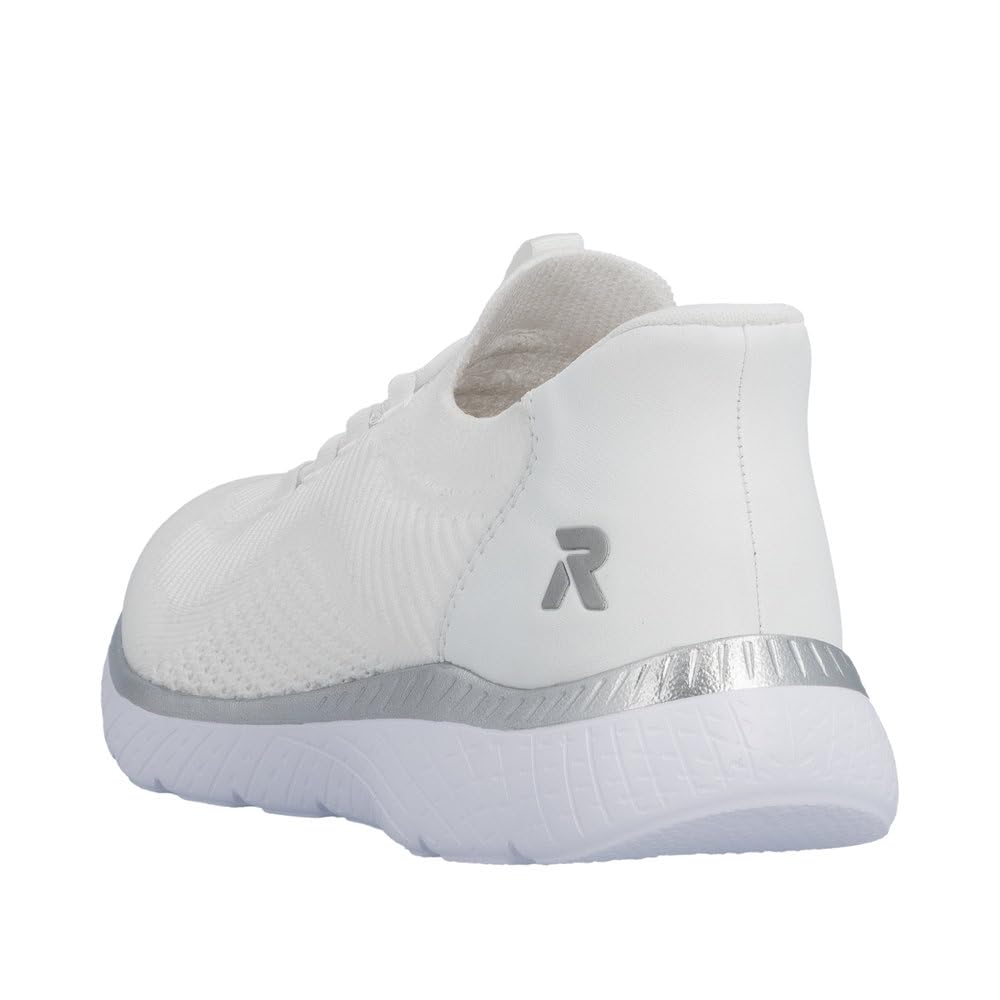 Rieker M5066-80 Damen Slip On Sneaker Textil in Weiss - Gr. 36