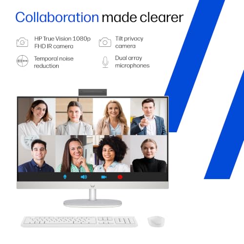 Image of HP All-in-One, 13th Gen Intel Core i5-1334U (8GB DDR4, 512GB SSD) IPS, Three-Sided, Micro-Edge, Anti-Glare, FHD, 27''(68.6cm), Win 11 Home, Office 24, 6.41kg, FHD IR Camera, 27-cr0425in