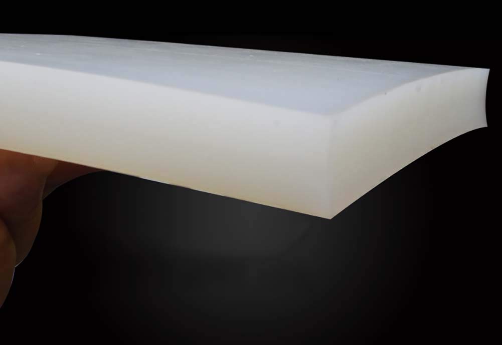 Lastre di gomma, Foglio in gomma siliconica Bianco Tappetino antiscivolo Alta temperatura(100mmx100mmx30mm 2pcs)