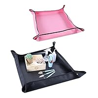 Nwvuop 2 Pack Plant Repotting Mat Waterproof Planting Mat Indoor Succulent Potting Mat Portable Potting Tarp Black and Pink