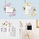 LONGHAO 4pcs Pflanze Lichtschalter Sticker Wandschalter Aufkleber Lichtschalter Wandaufkleber Sticker Steckdose Lichtschalter Aufkleber,Für Wohnzimmer Schlafzimmer Badezimmer (#1)