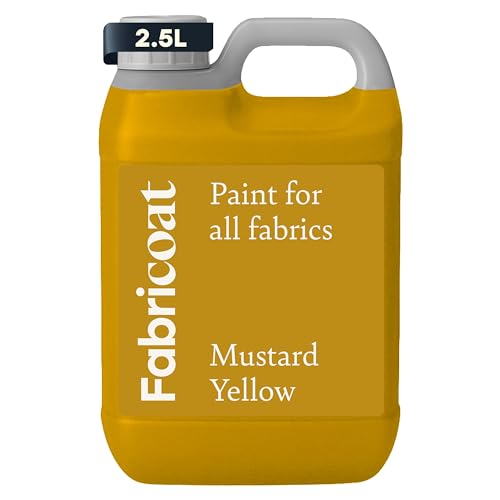 Image of Fabricoat Fabric Paint & Upholstery Dye, Mustard Yellow, Flexible Finish