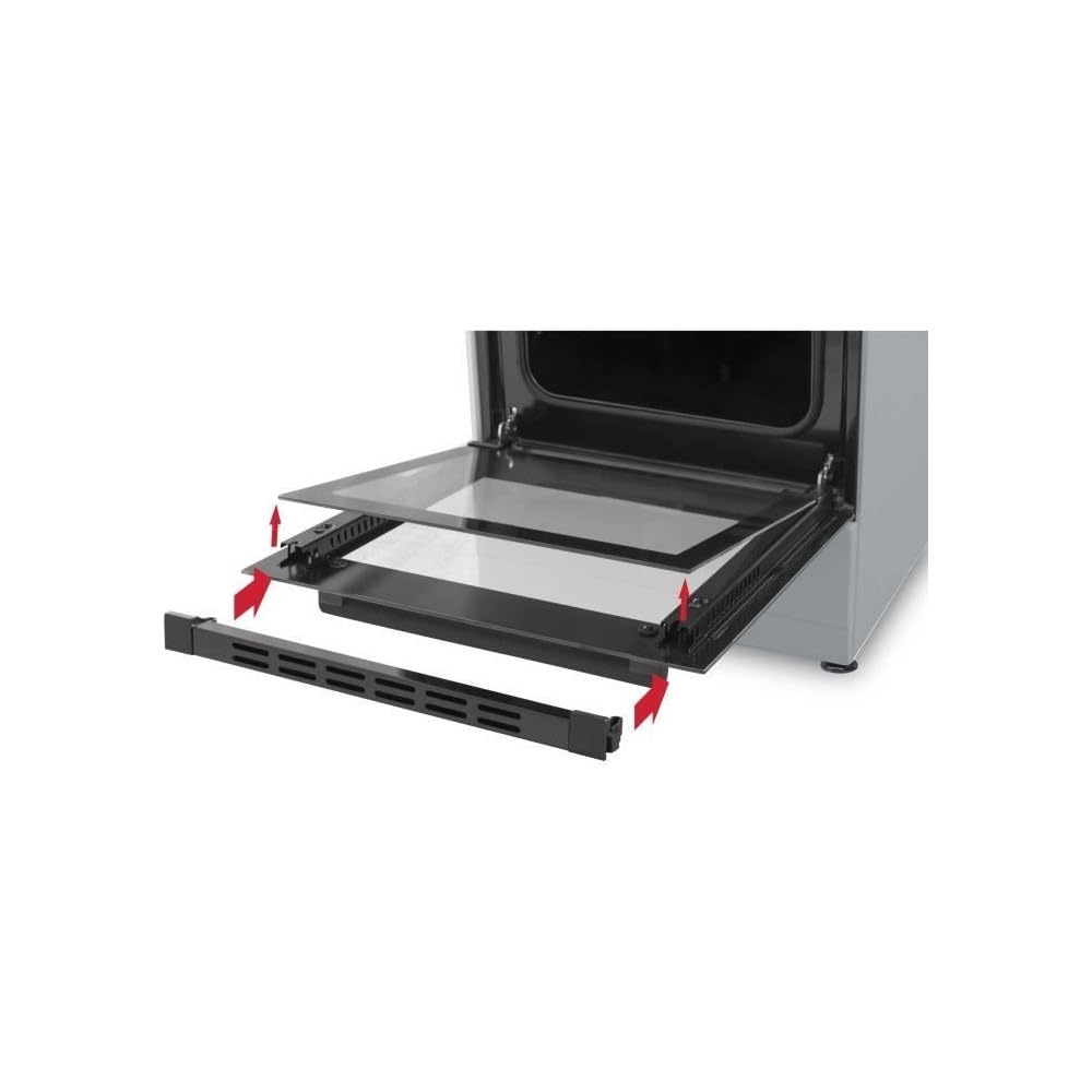 OCEANIC CV5050B8 Cuisiniere vitrocéramique 50x50 - Four convection naturelle - 48 L - Noir