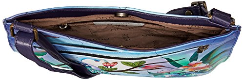 Image of Anna by Anuschka Women's Women's Original Genuine Leather Hand-painted V Top Large Crossbody - Leather Handbag for Women