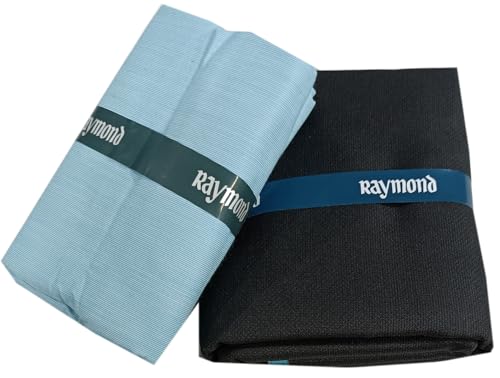 Image of Raymond Premium Unstitched Formal Shirt Fabric, Cotton Blend Stripes, 150 x 150 cm, Regular Fit, Professional Wear Collection