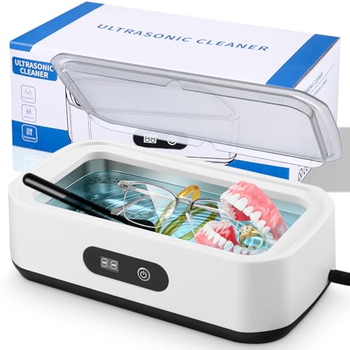 Limpiador Ultrasonidos 49kHz, 650ML Limpiador de Gafas con Pantalla LED, Ultrasonidos Limpieza con 5 Temporizador, Limpiador Gafas Ultrasonico Profesional para Joyas Relojes Dentaduras Razots Limpiador Ultrasonidos 49kHz, 650ML Limpiador de Gafas con Pantalla LED, Ultrasonidos Limpieza con 5 Temporizador, Limpiador Gafas Ultrasonico Profesional para Joyas Relojes Dentaduras Razots