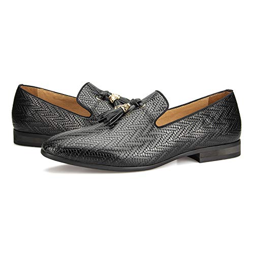 Image of Meijiana Mens Loafers Wedding Dress Shoes Slip-On Loafers for Men Tuxedo Suit Shoes