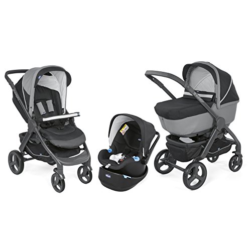 Chicco - Trio StyleGo Up, Poussette Combinée 3 en 1, Jet Black