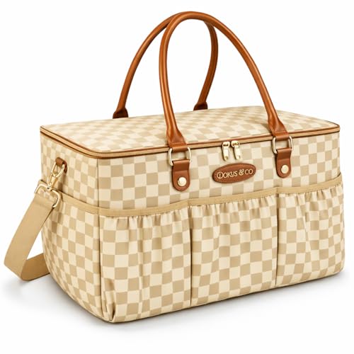 DOKUS & CO Luxe Diaper Caddy Organizer Tote,...