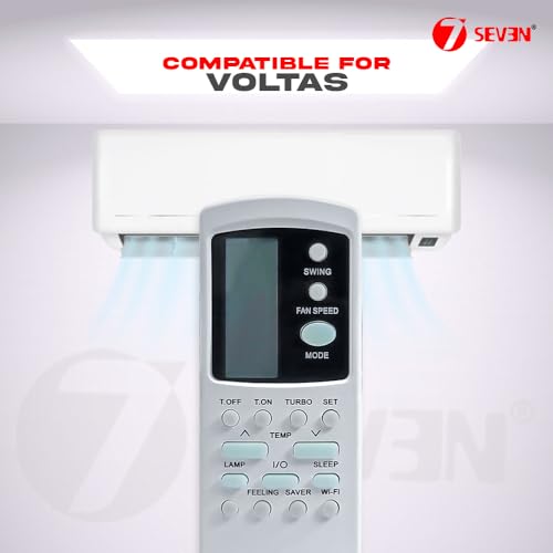Image of 7SEVEN Compatible Air Conditioner remotes for Original Voltas AC Remote Control Suitable for 1 1.5 2 ton Split or Window ac - Match Exactly with Old Model 31B Remote for Better Performance