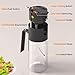 Costop 500ml/17oz Olive Oil Sprayer for Cooking, 2 in 1 Large Glass Oil Dispenser Bottle for Kitchen Gadgets, Even Spray with Portion Control for Air Fryer, Salad, BBQ - Black