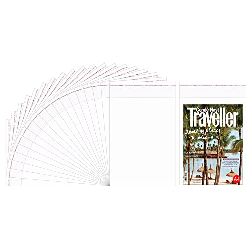 Clear Plastic Apparel Bags 9×12" 200ct Resealable Cello Bags 1mil Self-Sealing OPP Bags for A4 Clothes Pants T-Shirt Packaging