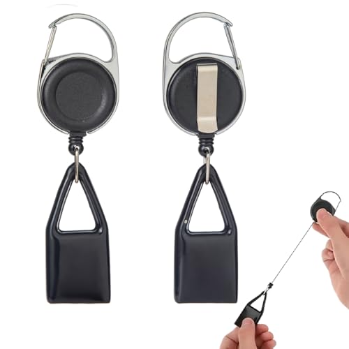 YAZWUR 2 pièces porte-briquet extensible avec protection antivol, porte-clés léger, clip pour briquet, accessoire rétractable pour suspendre clés et...