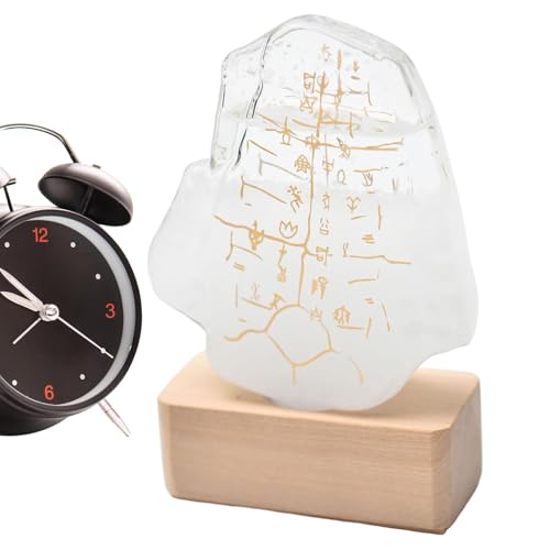 Bouteille météo en verre tempête – Verre de prédiction d'oracle décoratif, écran de bureau à la maison | Station météo fonctionnelle, accessoire de...