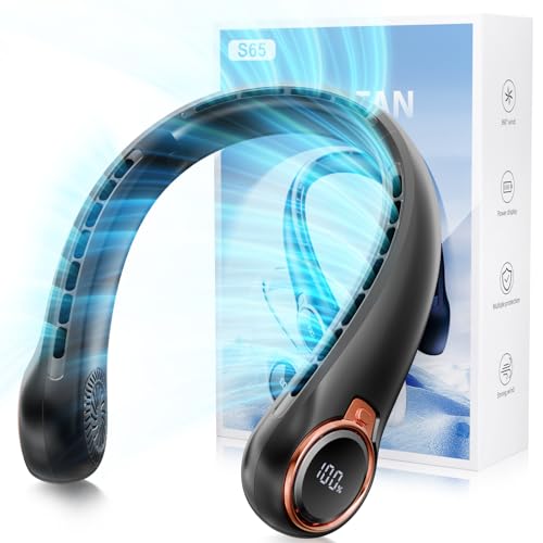Portable Neck Fan with 6000mAh USB - Rechargeable Battery, Ultra-...