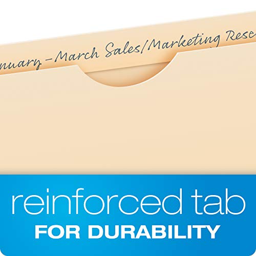 Pendaflex File Jackets, Letter Size, Manila, 2" Expansion, Reinforced Straight-Cut Tabs With Thumb Cut, 50 Per Box (22200Ee), Beige #TOP3